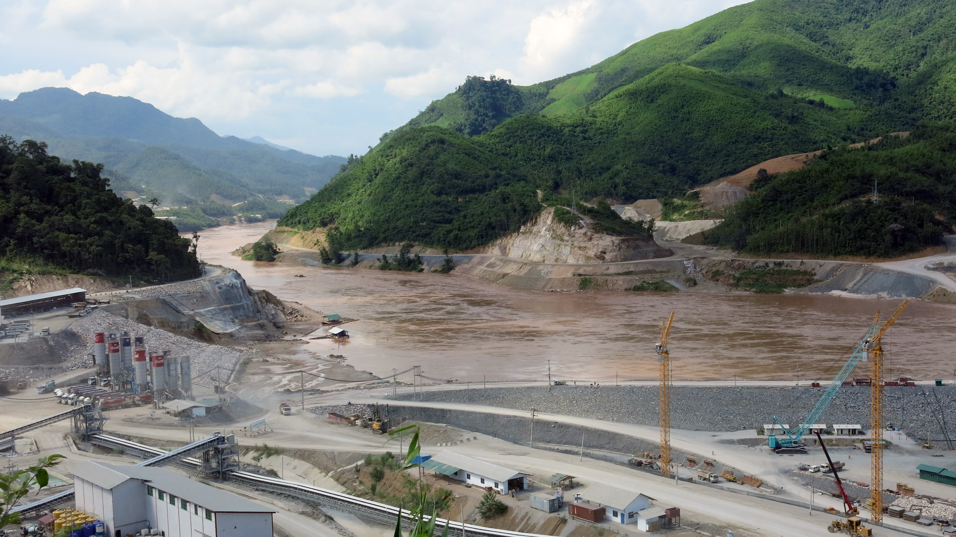 The point of no return? Construction of the Xayaburi dam is well under way, despite fierce opposition.