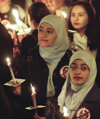 A candlelit vigil in opposition to Barbara Rosenkranz, presidential candidate in 2010 for Austria’s far-right Freedom Party. Leonhard Foeger / Reuters