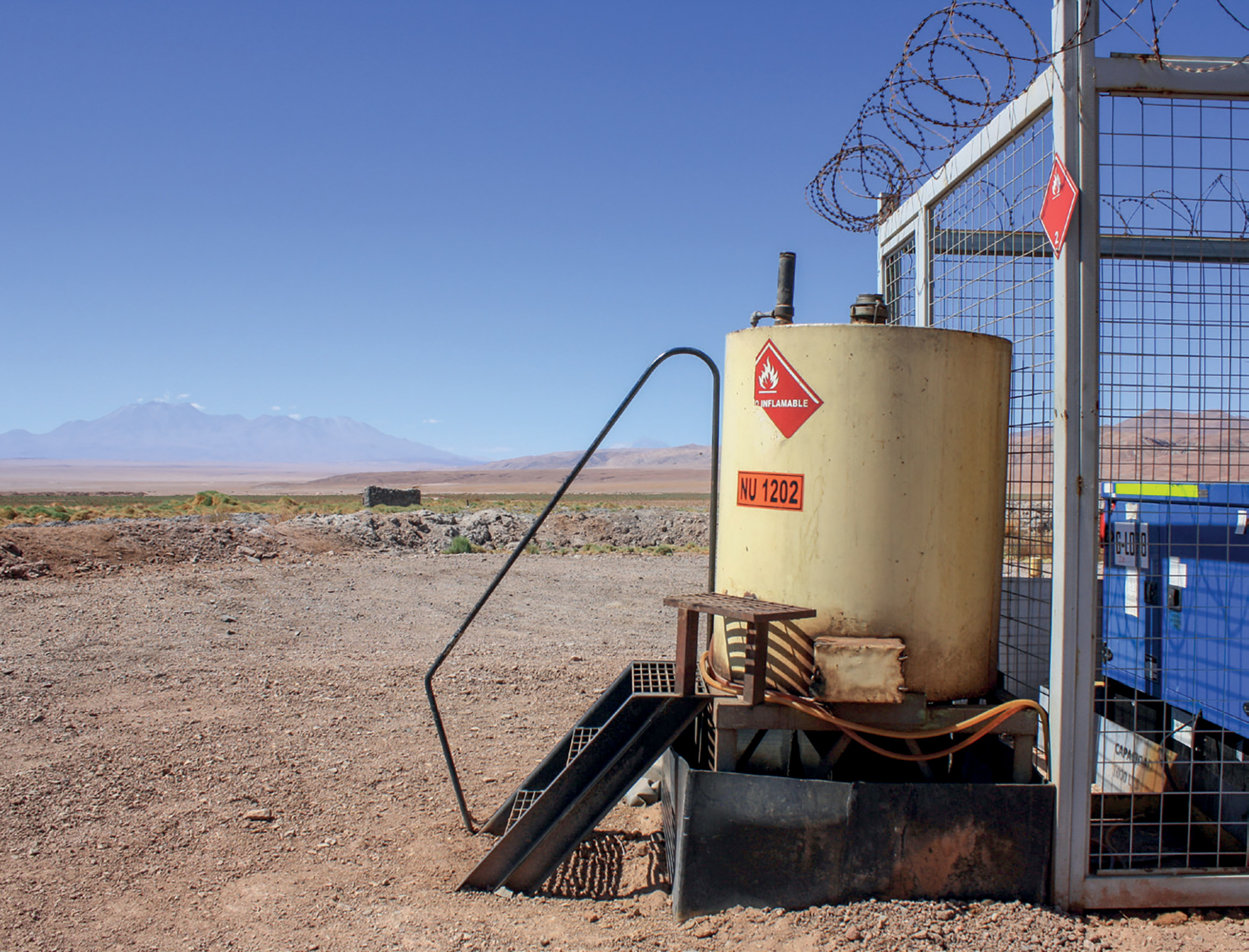 One of the hundreds of wells sunk by mining companies Albemarle and SQM to extract lithium brine.