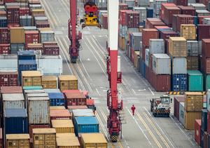 The Yangshan Deepwater Port, Shanghai, is the world's busiest container port. Part of China's 'Maritime Silk Road' – a strategic investment initiative, part of the broader Belt and Road project – it is a key hub of the country's vast and growing export trade. Photo: Qilai Shen/Panos Pictures