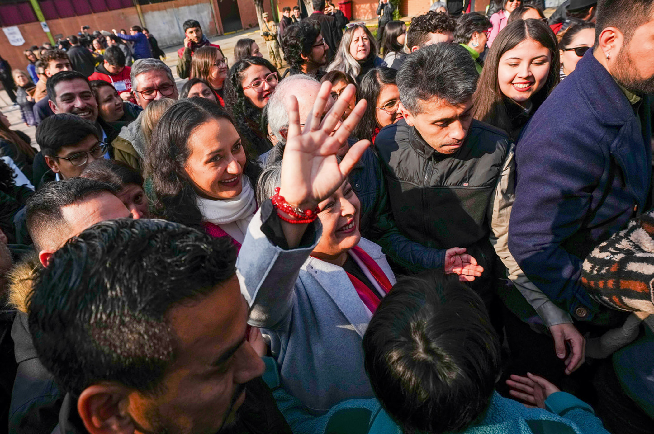 Supporters crowd around candidate Jeannette Jara before voting in primary elections in Santiago, Chile in June 2025. Supporters crowd around candidate Jeannette Jara before voting in primary elections in Santiago, Chile in June 2025.
