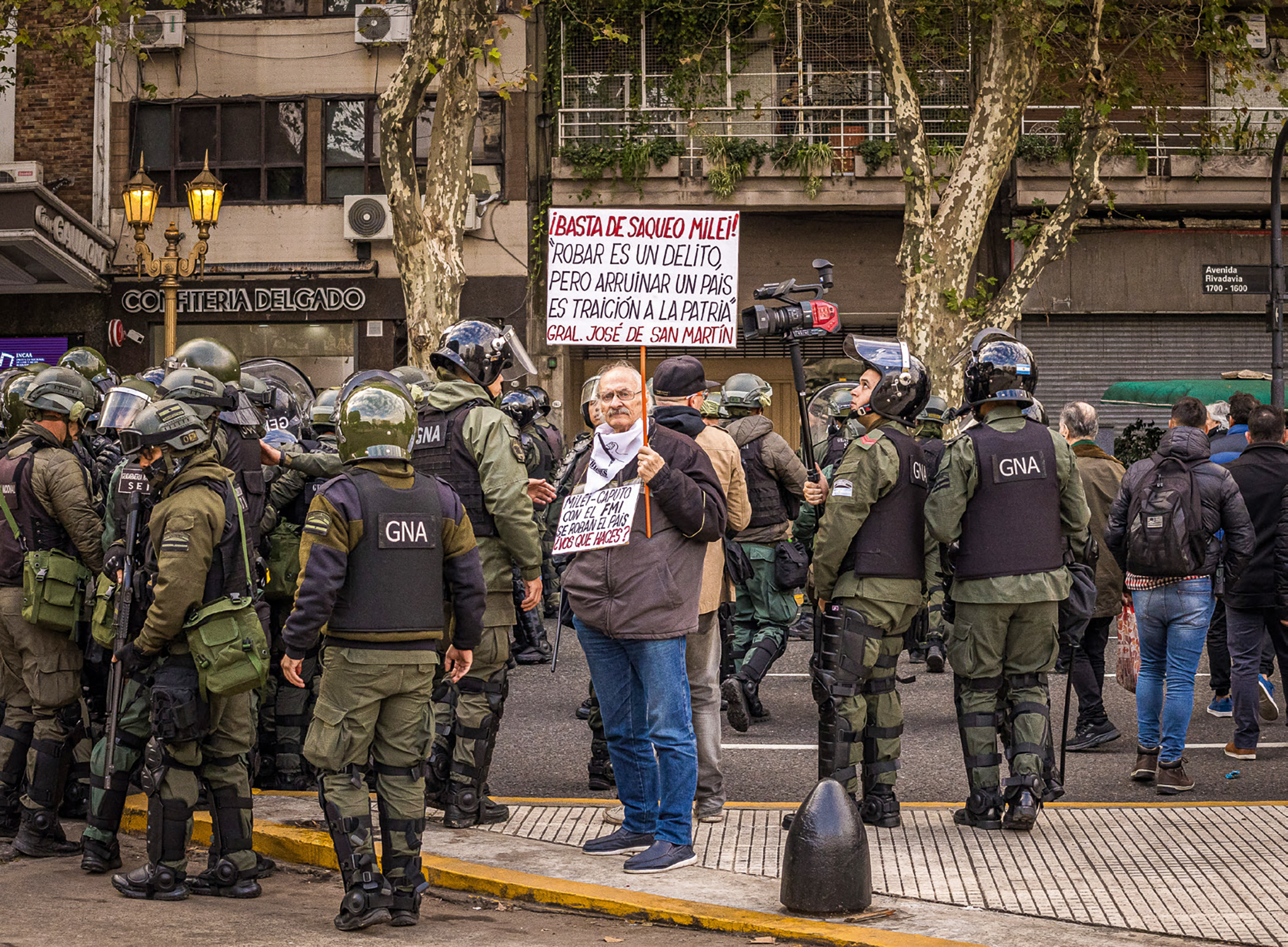 Retirees protest against government cuts to their pensions near congress in Buenos Aires, Argentina, in May 2025. Retirees protest against government cuts to their pensions near congress in Buenos Aires, Argentina, in May 2025.
