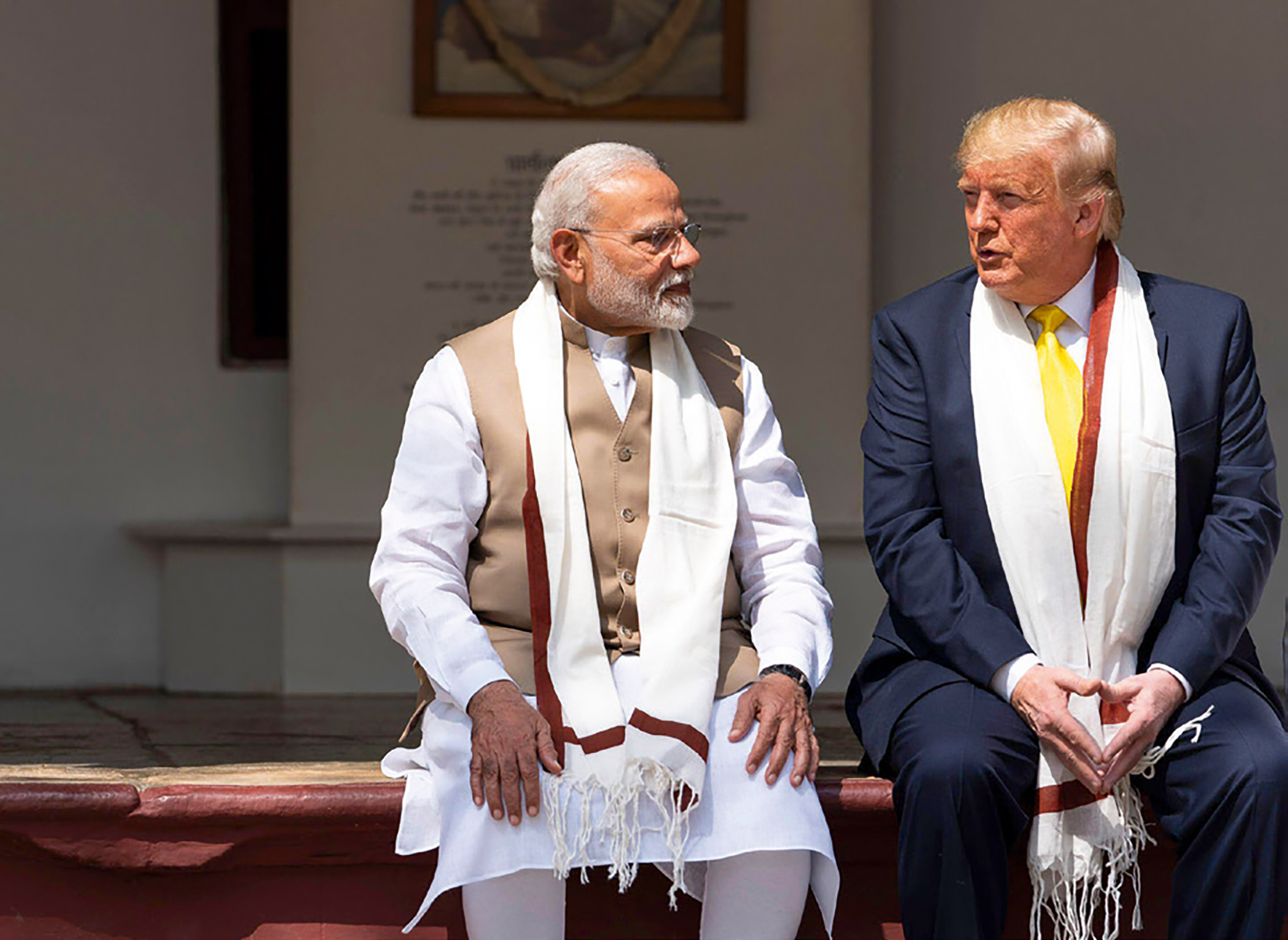 Hindutva, the Hindu supremacist ideology that underpins attacks on interfaith couples, is mirrored in the far right politics of US President Donald Trump (right), with whom Narendra Modi is a close ally. Hindutva, the Hindu supremacist ideology that underpins attacks on interfaith couples, is mirrored in the far right politics of US President Donald Trump (right), with whom Narendra Modi is a close ally.