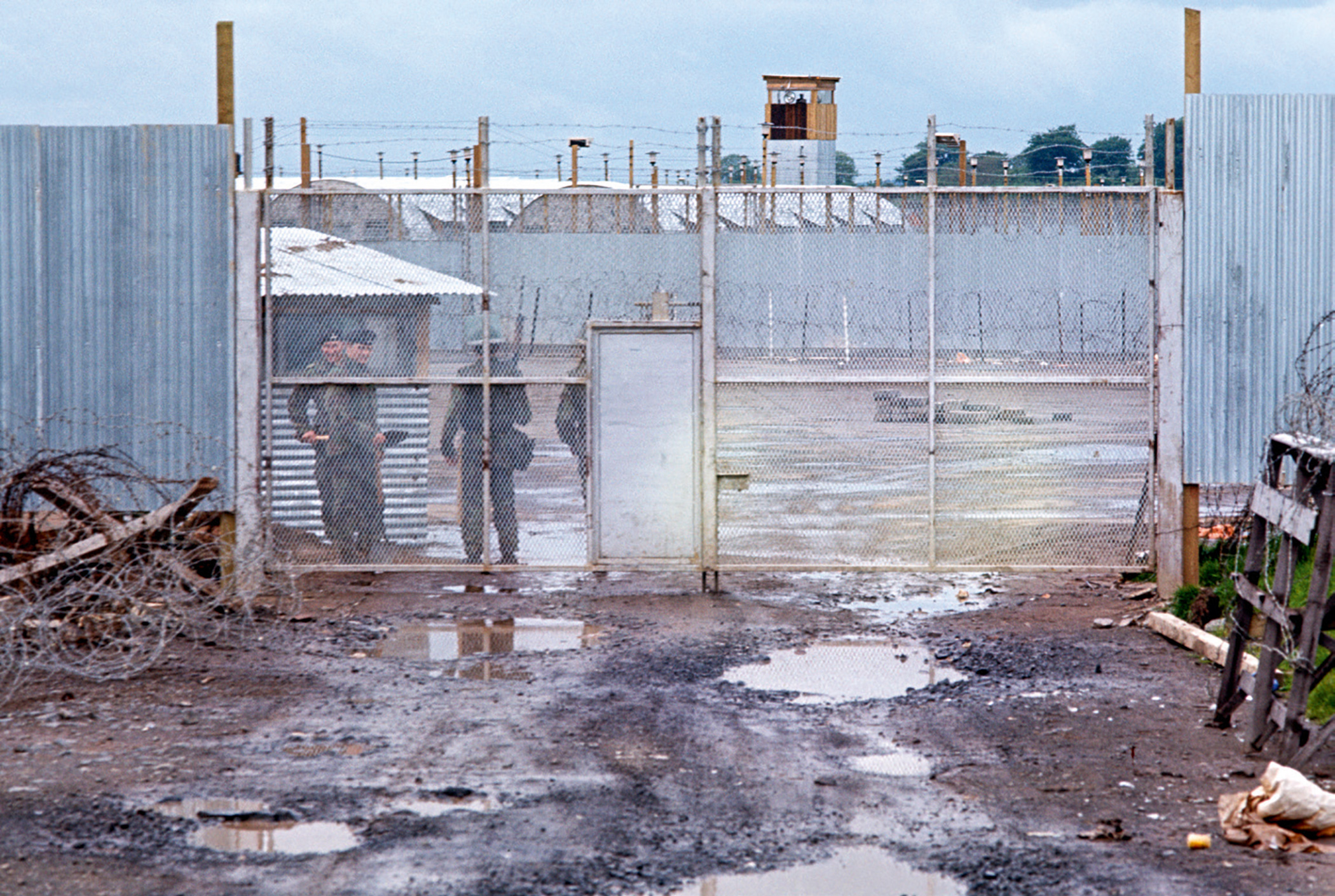 The gates of Long Kesh internment camp, taken in 1972.