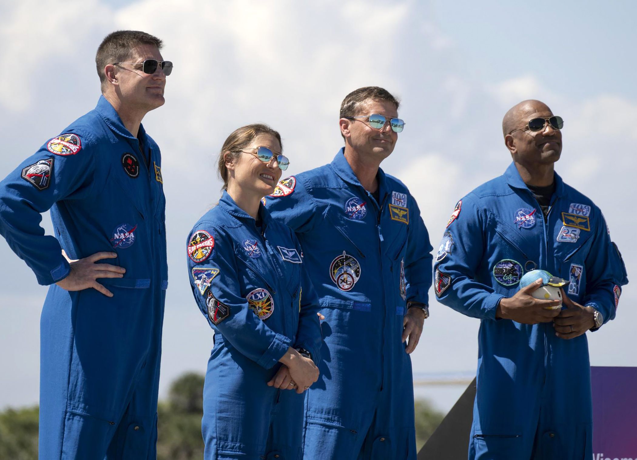The Artemis II astronauts, Reid Wiseman, Victor Glover, Christina Koch and Jeremy Hansen, arrive at NASA’s Launch and Landing Facility on 27 March to quarantine before their launch. Their flight took them around the moon and back. The Artemis II astronauts, Reid Wiseman, Victor Glover, Christina Koch and Jeremy Hansen, arrive at NASA’s Launch and Landing Facility on 27 March to quarantine before their launch. Their flight took them around the moon and back.